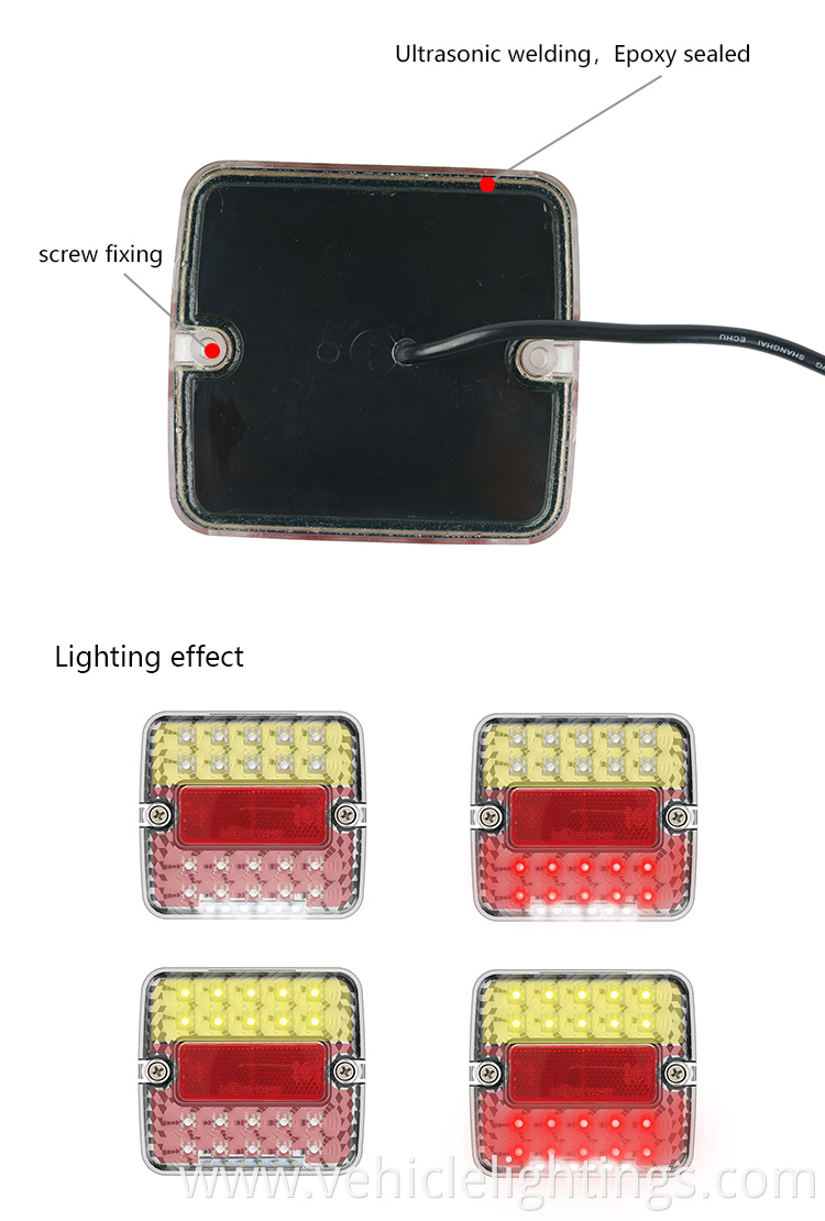 Hot sale waterproof IP65 universal trailer light kits trailer wire harness wiring kit combined tail light